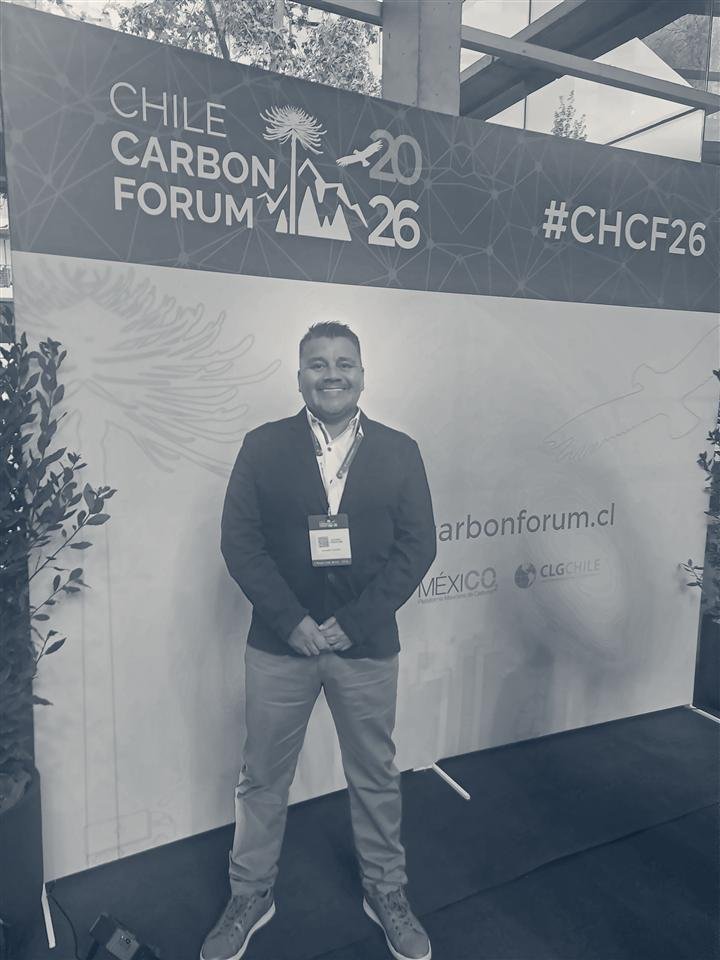 Ricardo Fuentes, CEO de Isotempo, frente al panel del Chile Carbon Forum 2026