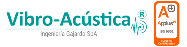 Logo de Vibro-Acústica, Ingeniería Gajardo SpA, con su sello de certificación ISO 9001